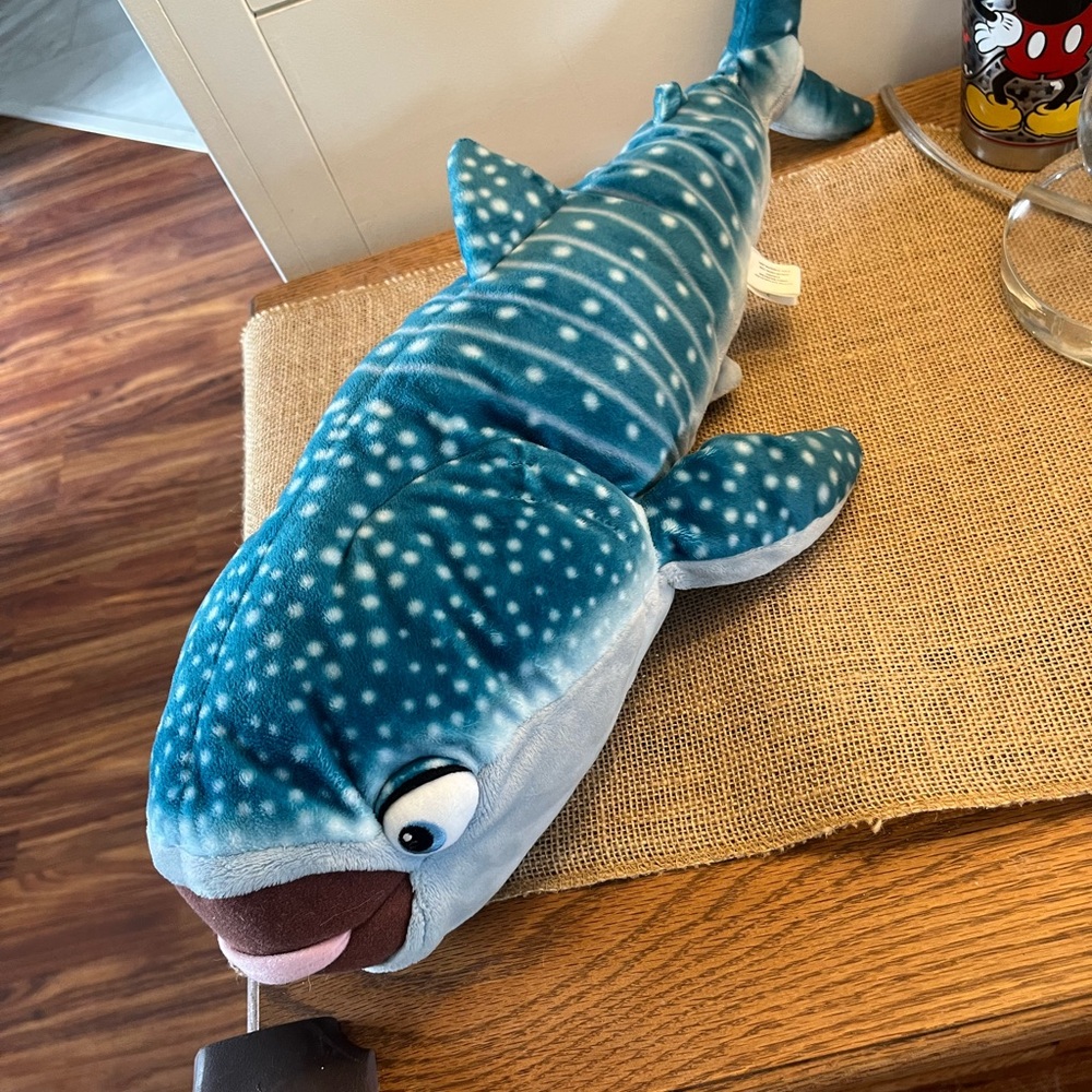 Disney Blue and White Plush Whale Shark from Dory movie - Picture 2 of 5